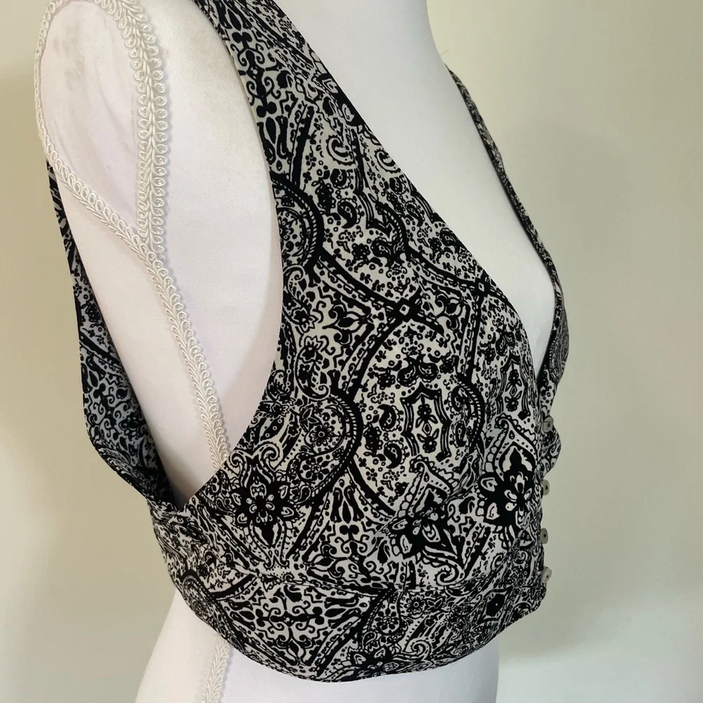 Free People Black and White‎ Crop Top - Picture 3 of 7